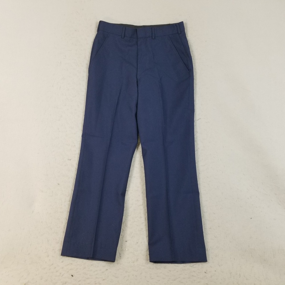 DSCP Trousers Men 32x30 Blue Military Service Dress Pants Polyester Wool Serge